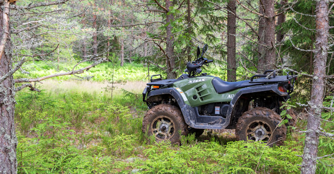 ATV in the woods